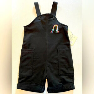 Pride NWT 3T short all/one piece romper in black. “Be Kind” logo w2 hip pockets.